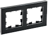 BRITE Рамка 2-мест. РУ-2-1-БрЧ металл черн. IEK