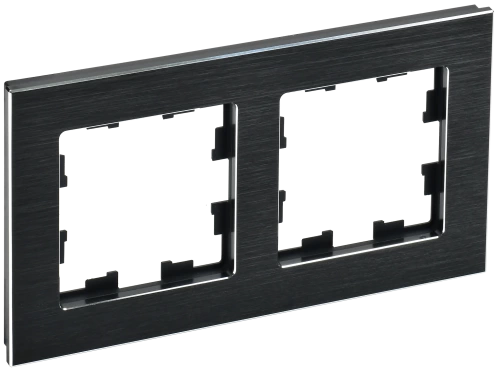 BRITE Рамка 2-мест. РУ-2-1-БрЧ металл черн. IEK BRITE Рамка 2-мест. РУ-2-1-БрЧ металл черн. IEK