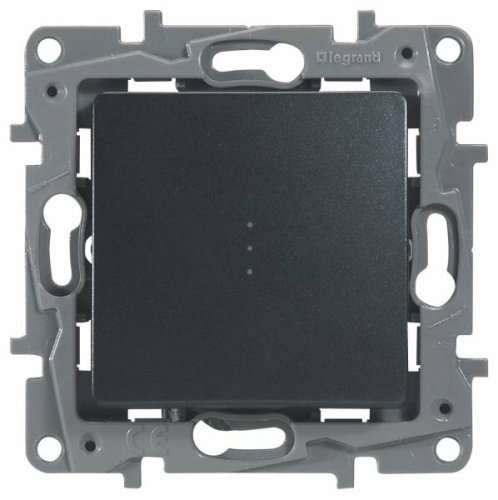 ETIKA Выключ. 1-кл. прох. с подсв/инд 10А б/к антр.