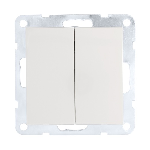 Переключатель 2-кл., с двух мест (схема 6+6) 16 A, 250 B (белый) LK60