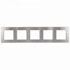 12-5105-03  Рамка для розеток и выключателей ЭРА Серия 12 12-5105-03 на 5 постов, Сатин, алюминий