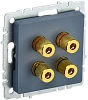 BRITE Аудиорозетка 4-мест. РА10-БрМ мар. IEK