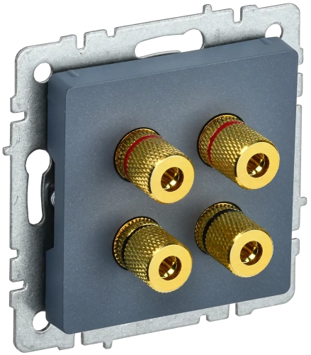 BRITE Аудиорозетка 4-мест. РА10-БрМ мар. IEK