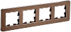 BRITE Рамка 4-мест. РУ-4-1-Бр металл коричн. RE AL IEK