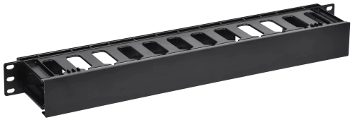 ITK Органайзер пласт. с пальцами и крышкой 19" 1U черн.