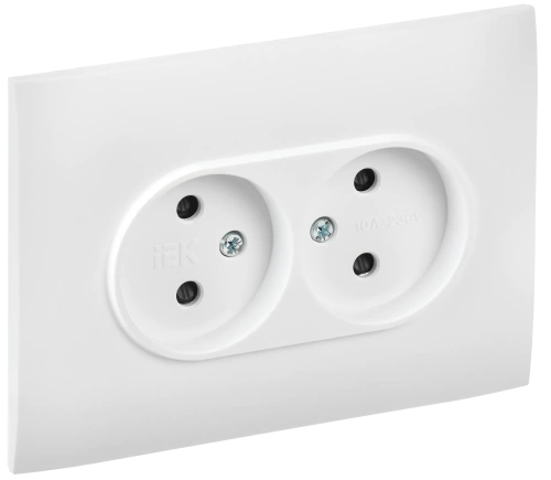 SKANDY Роз. 2-я без з/к с з/ш 10А сб. SK-R09W арк. бел. IEK SKANDY Роз. 2-я без з/к с з/ш 10А сб. SK-R09W арк. бел. IEK