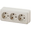 2-206-02 Эл/ус Intro Розетка 3х2P+E, 16А-250В, IP20, ОУ, Quadro, сл.кость