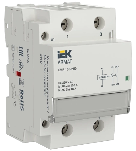 ARMAT Контактор модульный KMR 100А 24В AC/DC 2НО IEK