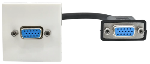 PRIMER РКМ-10-20-П Розетка VGA M/M (1 мод.) бел. IEK