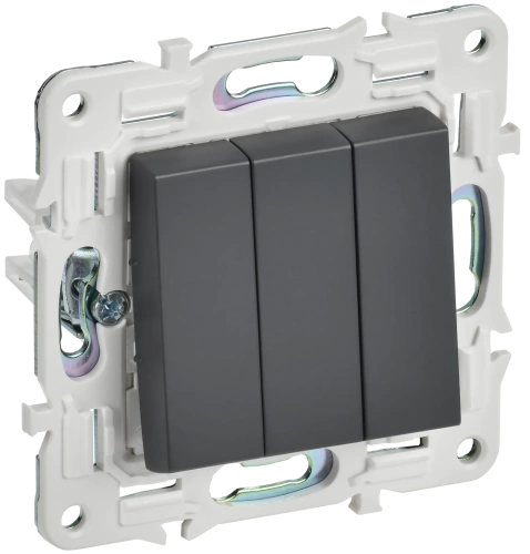 SKANDY Выключ. 3-кл. 10А SK-V11T титан IEK