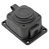Роз. одномест. с защит. крышкой каучуковая 230В 2P+PE 16A IP44 EKF PRO