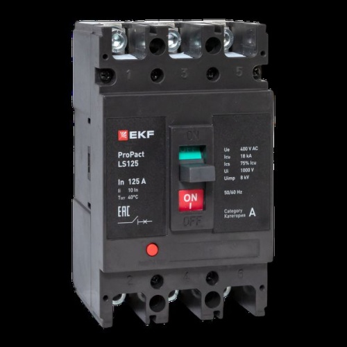 Автоматический выключатель LS125 18кА 3P 125А ProPact EKF