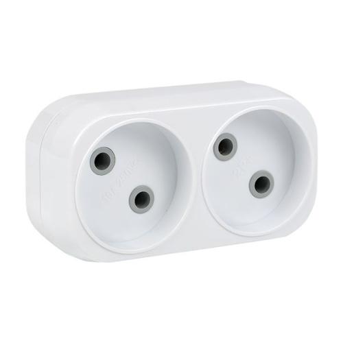 Разветвитель 2 гн. б/з плоский 6А 250B EKF PROxima